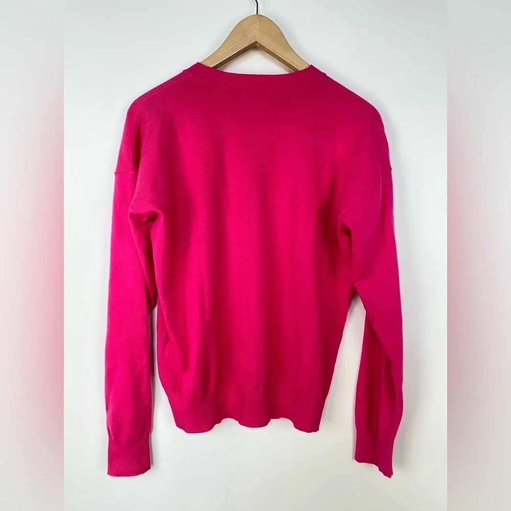 Calvin Klein Hot Pink Knit Sweater Signature Logo‎ Patch